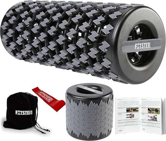 Collapsible Foam Roller for Exercise and Recovery (13 Inches), Easily Portable at 5.5 inches (Gray)