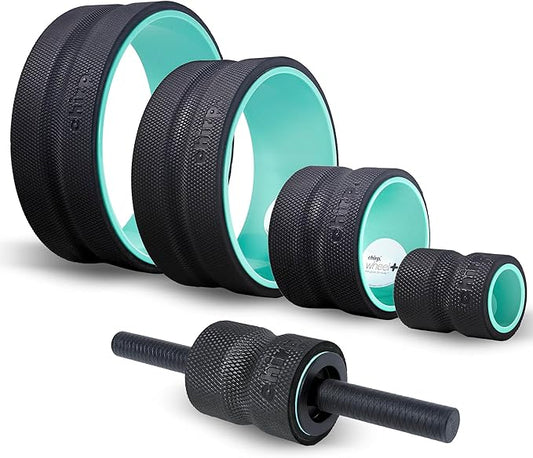 Chirp 3-in-1 Muscle Roller and Foam Roller Set - Customizable Recovery Massager for Targeted Deep Tissue Massage, Back Pain Relief, Pressure Point Therapy, and Exercise - 4 Pack, Mint