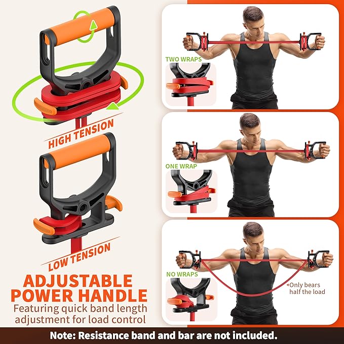 [2025 New] Northdeer Resistance Band with Patented Adjustable Handles, Exercise Band, Adjust Resistance Levels Instantly by Changing Band Length for Home Gym Yoga Pilates Full Body for Men Women