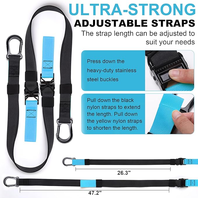 Home Resistance Training Kit | Full-Body Workout with Suspension Trainer Straps, Door Anchor, Handles, and Carrying Bag | Complete Home Gym Equipment