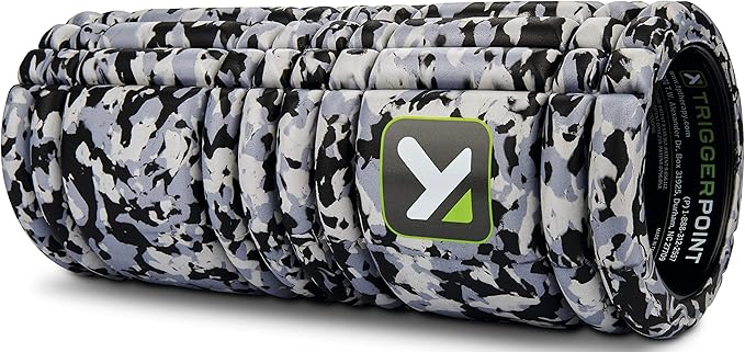 TriggerPoint Grid 1.0 Foam Roller - 13" Multi-Density Massage Roller for Deep Tissue & Muscle Recovery - Relieves Tight, Sore Muscles & Kinks, Improves Mobility & Circulation - Targets Key Body Parts