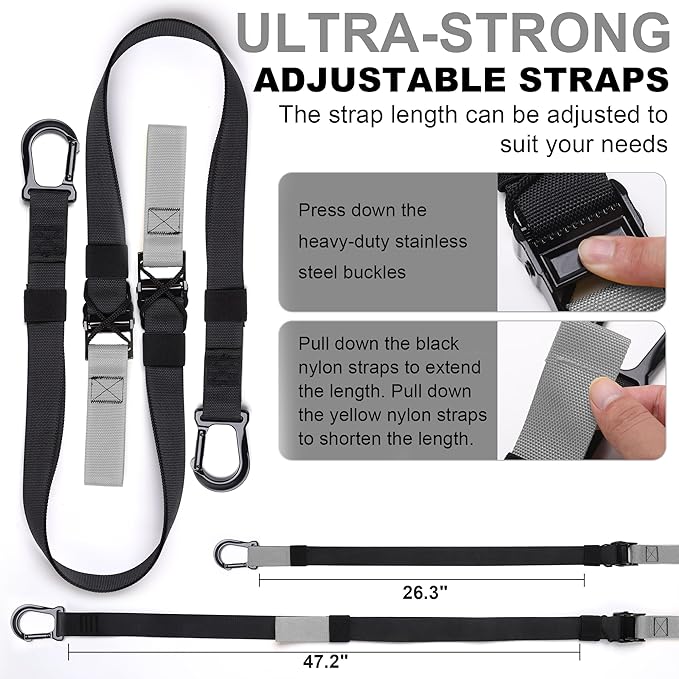 Home Resistance Training Kit | Full-Body Workout with Suspension Trainer Straps, Door Anchor, Handles, and Carrying Bag | Complete Home Gym Equipment