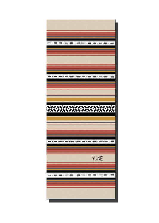 Yoga Mat | 6mm Thick | Striped | Non-Slip | Eco Friendly | Yune Yoga |