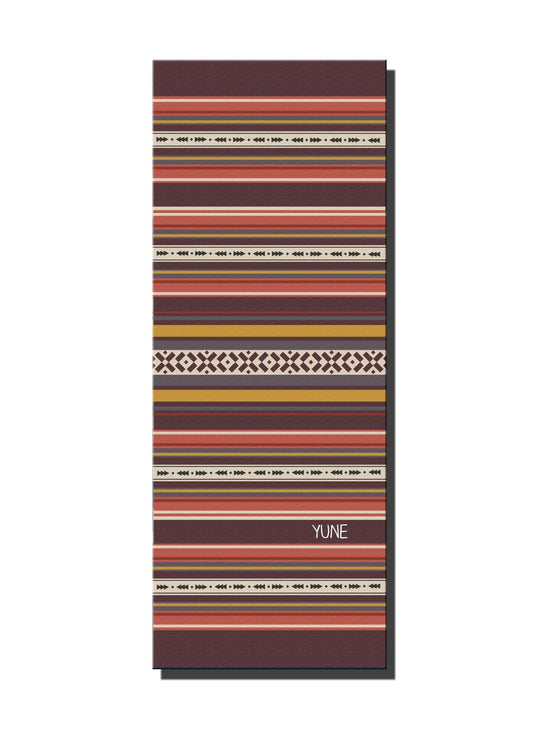 Yoga Mat | 6mm Thick | Striped | Non-Slip | Eco Friendly | Yune Yoga |