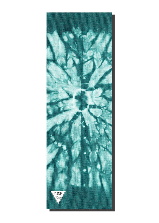 Yoga Mat | 6mm Thick | Green Tie Dye | Non-Slip | Eco Friendly | Yune
